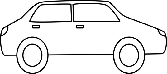Car Illustration For Coloring Page