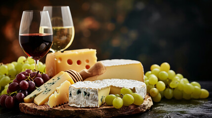 Cheese panorama mvarious cheeses