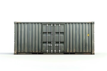 cargo container mockup, isolated on white background. generative AI
