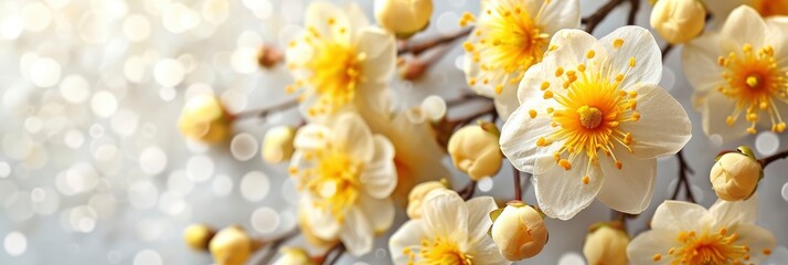  Spring Flower Wallpaper Collection White Yellow, Banner Image For Website, Background, Desktop Wallpaper