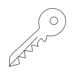 
 Key icon continuous one line drawing  outline vector illustration


