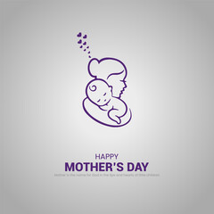 happy mother's day. Mother's Day greeting card. creative mother's Day post
