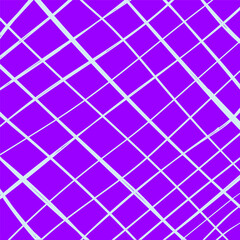 Obraz premium purple, violet, grey, blue plaid pattern with Checks. Graph square background with texture. Line art freehand grid vector outline grunge print