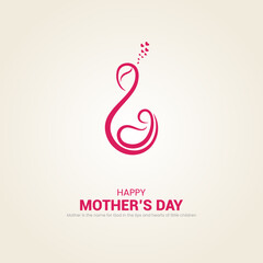 happy mother's day. Mother's Day greeting card. creative mother's Day post