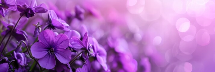  Violet Flowerpurple Flowers Nature, Banner Image For Website, Background, Desktop Wallpaper - obrazy, fototapety, plakaty