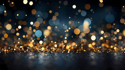 Obraz na płótnie Canvas Abstract festive and new year background with stunning soft bokeh lights and shiny elements