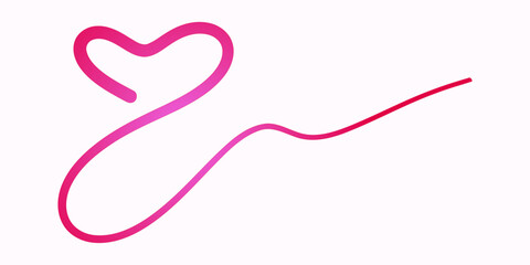 pink hand drawn symbol of heart, expressing love