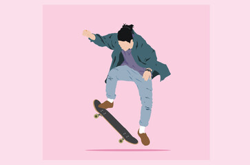 boy with a skateboard