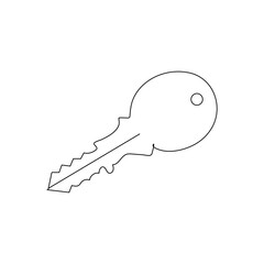 
 Key icon continuous one line drawing  outline vector illustration


