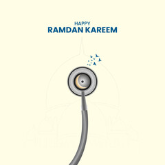 Ramadan Kareem creative design for social media poster. Ramadan post