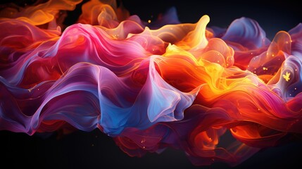 Obraz premium Surreal Neon Escapade Hyper Realistic 3D Brilliance in Beautiful Detail