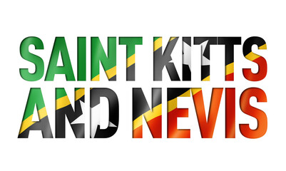 Saint Kitts And Nevis flag text font