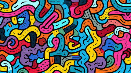 Cute graffiti art abstract background poster web page PPT, art background