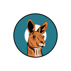 kangaroo logo mascot vector illustration