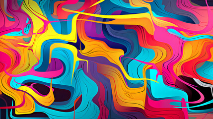 Cute graffiti art abstract background poster web page PPT, art background