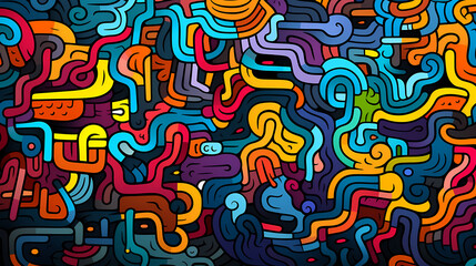 Cute graffiti art abstract background poster web page PPT, art background