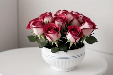 Roses with Vase. Generated AI