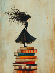 Girl on the books