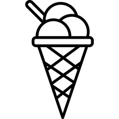 Obraz na płótnie Canvas Ice Cream Icon
