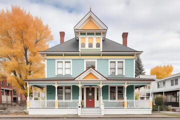 Obraz premium second empire victorian house with a bracketed cornice