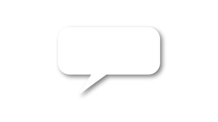 white speech bubble shape with white background. space for text. abstract blank area for rill text of font.