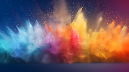 Dust explosion Holi background, Indian traditional festival