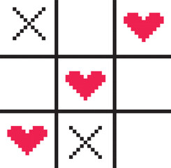 set of hearts cross word