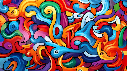 Abstract seamless doodle background, artistic background