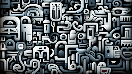 Abstract seamless doodle background, artistic background
