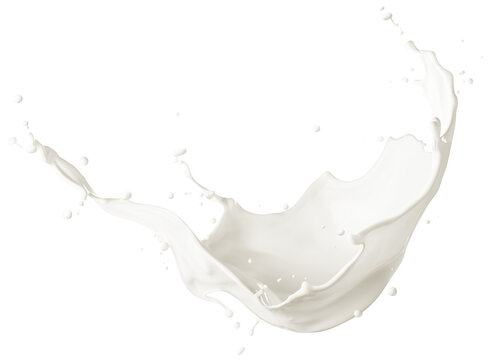 Curve milk splash isolated