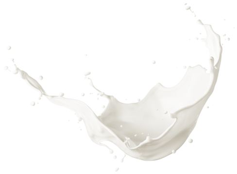 Curve milk splash isolated