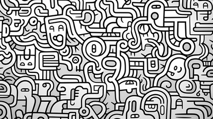 Abstract seamless doodle background, artistic background