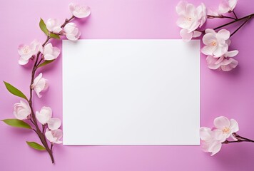 International Women's Day blank white paper sheet for greeting text