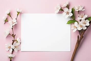 Fototapeta na wymiar International Women's Day blank white paper sheet for greeting text