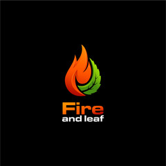 fire leaf logo design fire ecology logo design burning fire logo design