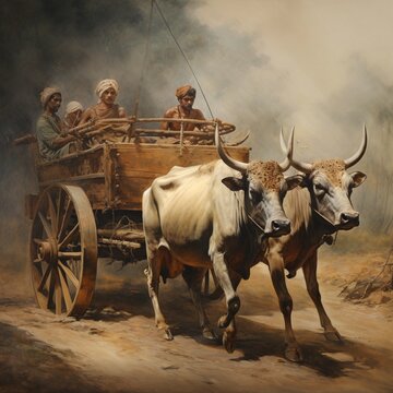 World's first discovered bullock cart picture