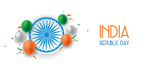 indian republic day creative art illustration for banner, card, poster