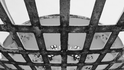 metal grid background