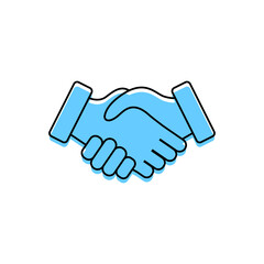 Naklejka premium handshake icon vector design illustration