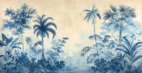 Fototapeta na wymiar background with palms