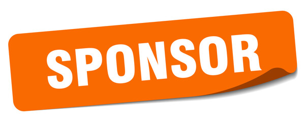 sponsor sticker. sponsor label - obrazy, fototapety, plakaty