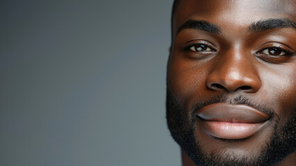 Obraz premium Close-up portrait of a handsome african american man.