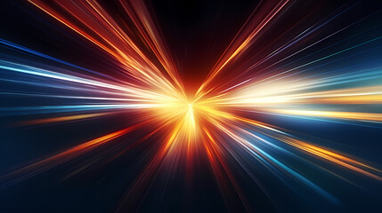 Glowing shiny lines effect vector background, technology lines background and light effect, 3D rendering