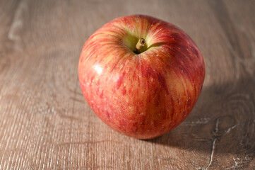 red apples on a wooden table 3