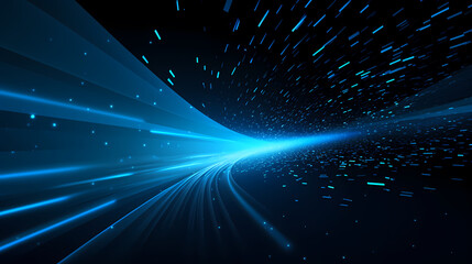 Glowing shiny lines effect vector background, technology lines background and light effect, 3D rendering