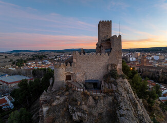 Castillo de Almansa en Albacete al atardecer