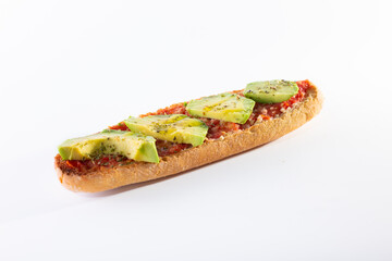 tostada tomate y aguacate 