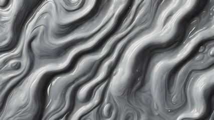 Obraz premium Abstract volumetric gray liquid texture. Background of abstract flowing fluid