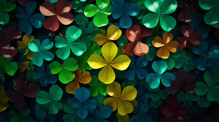 Colorful Four Leaf Clover wallpaper screenshot