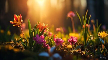 a floral spring background
